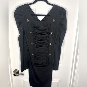 TCEC Long Sleeve Black Bodycon Dress- Size Small
